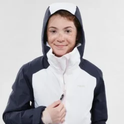 WEDZE CHAQUETA DE ESQUÍ NIÑOS CÁLIDA E IMPERMEABLE - 500 BLANCO Y AZUL -ZAS Ventas chaqueta de esqui nios calida e impermeable 500 blanco y azul 3