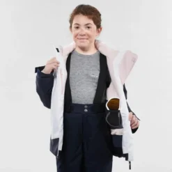WEDZE CHAQUETA DE ESQUÍ NIÑOS CÁLIDA E IMPERMEABLE - 500 BLANCO Y AZUL -ZAS Ventas chaqueta de esqui nios calida e impermeable 500 blanco y azul 4