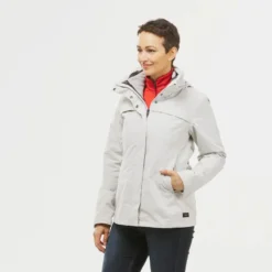 Chaqueta De Montaña Y Trekking 3 En 1 Impermeable Mujer Forclaz Travel 100