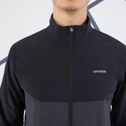 Chaqueta De Tenis Hombre Artengo TJA 500 Negro Gris -ZAS Ventas chaqueta de tenis hombre artengo tja 500 negro gris 3