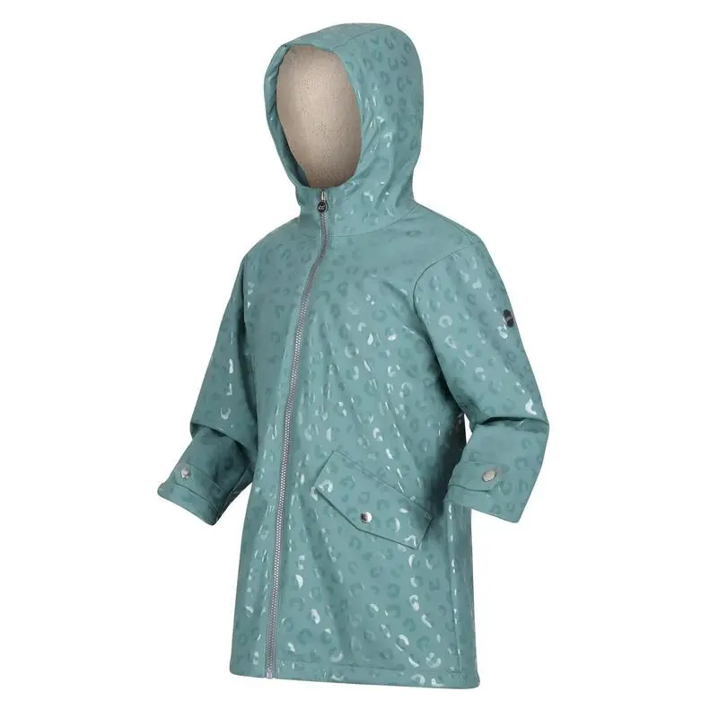 Regatta Chaqueta Impermeable Brynlee Estampado Animal Para Niños/Niñas Azul Mineral 3 Regatta Chaqueta Impermeable Brynlee Estampado Animal Para Niños/Niñas Azul Mineral - Imagen 3