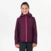 Chaqueta Impermeable De Montaña Trekking Niños 7-15 Años Quechua MH500 Violeta