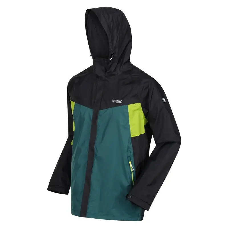 Regatta Chaqueta Impermeable Dresford Para Hombre Negro, Verde Pacífico 3 Regatta Chaqueta Impermeable Dresford Para Hombre Negro, Verde Pacífico - Imagen 3