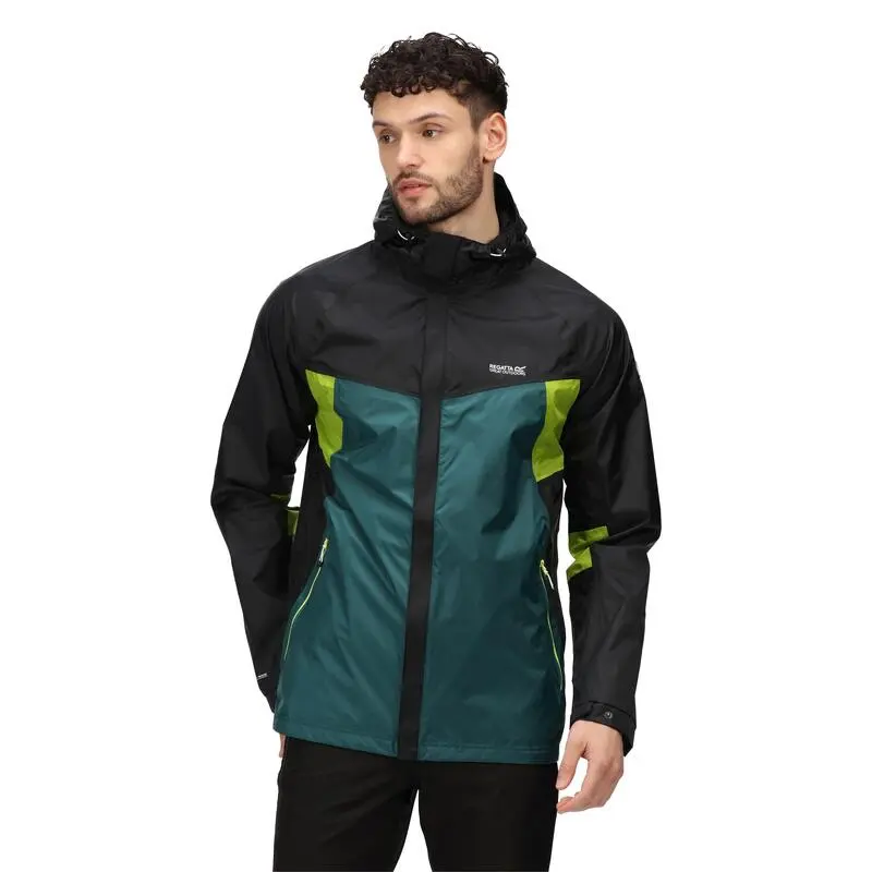 Regatta Chaqueta Impermeable Dresford Para Hombre Negro, Verde Pacífico 4 Regatta Chaqueta Impermeable Dresford Para Hombre Negro, Verde Pacífico - Imagen 4