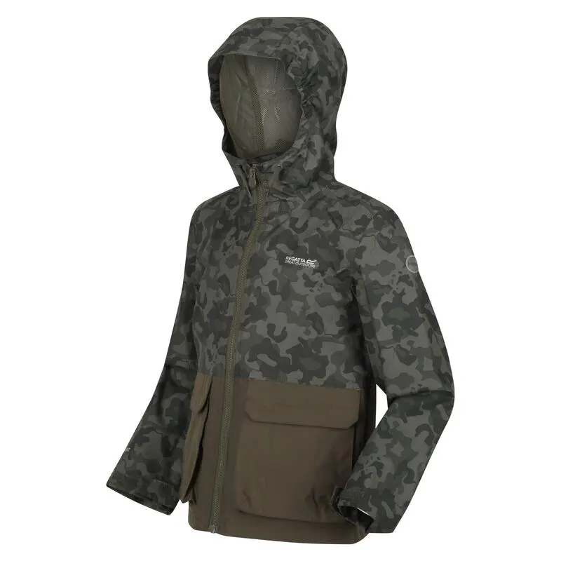 Regatta Chaqueta Impermeable Hywell Camuflaje Para Niños/Niñas Hoja De Uva 4 Regatta Chaqueta Impermeable Hywell Camuflaje Para Niños/Niñas Hoja De Uva - Imagen 4