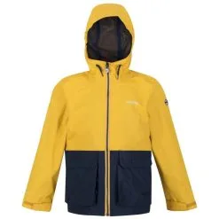 Regatta Chaqueta Impermeable Hywell Para Niños/Niñas Amarillo Dorado, Marino