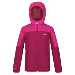 Regatta Chaqueta Impermeable Volcanics V Geométrico Para Niños/Niñas Fucsia, Frambuesa