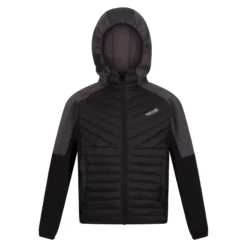 Regatta Chaqueta Kielder Hybrid VI Para Niños/Niñas Negro, Gris Oscuro