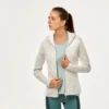 Chaqueta Polar De Montaña Y Trekking Con Capucha Mujer Quechua MH900 Blanco
