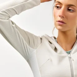 Chaqueta Polar De Montaña Y Trekking Con Capucha Mujer Quechua MH900 Blanco -ZAS Ventas chaqueta polar de montaa y trekking con capucha mujer quechua mh900 blanco 4