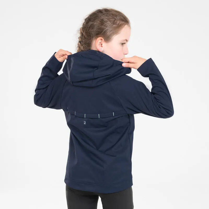Chaqueta Running Cálida E Impremeable Niños Kiprun Azul Marino Y Verde 2 Chaqueta Running Cálida E Impremeable Niños Kiprun Azul Marino Y Verde - Imagen 2
