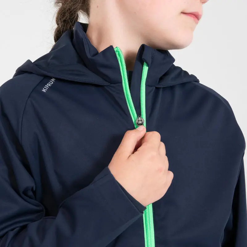 Chaqueta Running Cálida E Impremeable Niños Kiprun Azul Marino Y Verde 3 Chaqueta Running Cálida E Impremeable Niños Kiprun Azul Marino Y Verde - Imagen 3