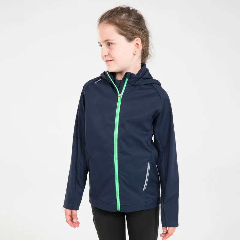 Chaqueta Running Cálida E Impremeable Niños Kiprun Azul Marino Y Verde 1 Chaqueta Running Cálida E Impremeable Niños Kiprun Azul Marino Y Verde