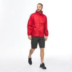 Chubasquero Impermeable De Montaña Y Trekking Hombre Quechua NH100 Rojo -ZAS Ventas chubasquero impermeable de montaa y trekking hombre quechua nh100 rojo 2