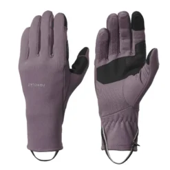 Guantes De Montaña Y Trekking Táctiles Adulto Forclaz MT500 Gris