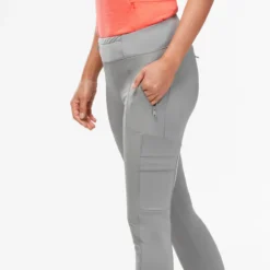 Forclaz LEGGINGS DE TREKKING Y VIAJE RESISTENTES - TRAVEL 500 - GRIS CLARO - MUJER -ZAS Ventas leggings de trekking y viaje resistentes travel 500 gris claro mujer 4