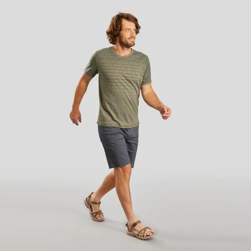 Pantalón Corto De Montaña Y Trekking Hombre Quechua NH100 Fresh Gris 3 Pantalón Corto De Montaña Y Trekking Hombre Quechua NH100 Fresh Gris - Imagen 3