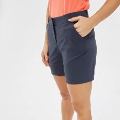 Pantalón Corto De Montaña Y Trekking Mujer Quechua MH100 Azul