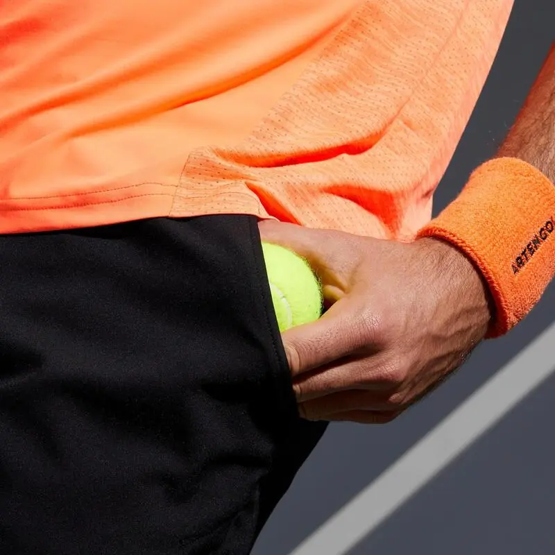 Pantalón Corto De Tenis Hombre Artengo DRY TSH 500 Negro 4 Pantalón Corto De Tenis Hombre Artengo DRY TSH 500 Negro - Imagen 4