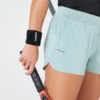 Pantalón Corto De Tenis Mujer Artengo SH Dry 500 Verde Grisáceo