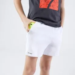 Pantalon Corto De Tenis Niño Artengo TSH100 Blanco