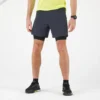 KIPRUN Pantalón Corto Running 2 En 1 Con Mallas Hombre Gris Negro