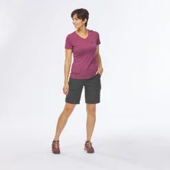 Pantalón Desmontable Montaña Y Trekking Algodón Mujer Forclaz Travel 100 -ZAS Ventas pantalon desmontable montaa y trekking algodon mujer forclaz travel 100 3