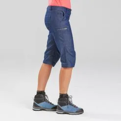 Pantalón Desmontable Montaña Y Trekking Vaquero Mujer Forclaz Travel 100 -ZAS Ventas pantalon desmontable montaa y trekking vaquero mujer forclaz travel 100 3