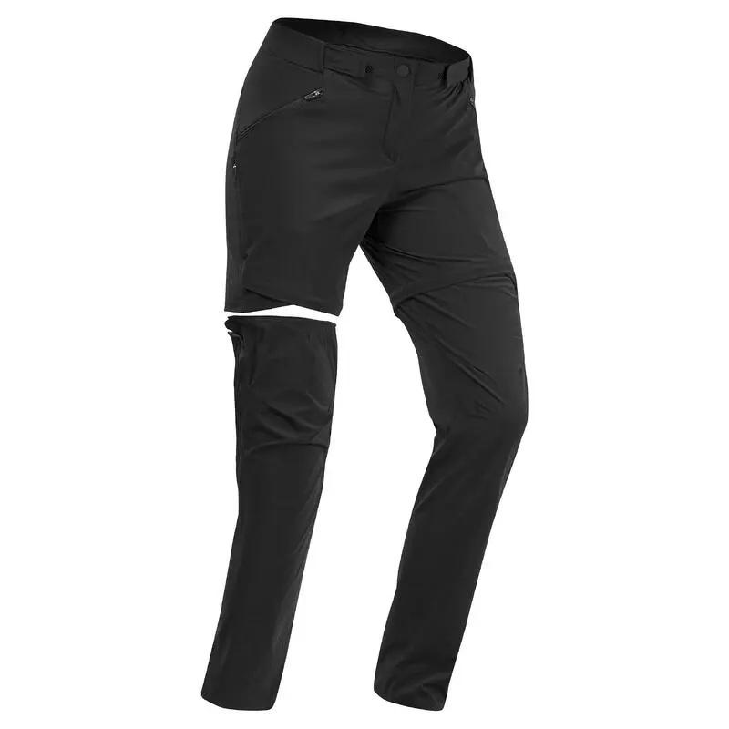 Quechua Pantalón Transformable De Senderismo Montaña - MH550 - Burdeos - Mujer 6 Quechua Pantalón Transformable De Senderismo Montaña - MH550 - Burdeos - Mujer - Imagen 6