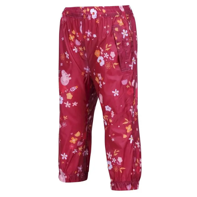 Regatta Pantalones Impermeables Floral Diseño Peppa Pig Para Niños/Niñas Rosa Baya, 3 Regatta Pantalones Impermeables Floral Diseño Peppa Pig Para Niños/Niñas Rosa Baya, - Imagen 3