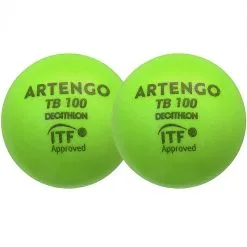 Pelota De Tenis Espuma Artengo TB100 X2 9 Cm Verde