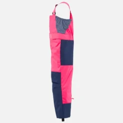 WEDZE PETO DE ESQUÍ NIÑOS CÁLIDO E IMPERMEABLE - 500 PNF ROSA FLUO Y AZUL MARINO -ZAS Ventas peto de esqui nios calido e impermeable 500 pnf rosa fluo y azul marino 2
