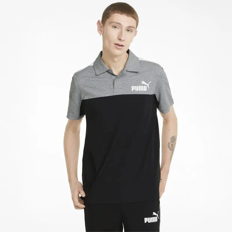 Polo Hombre PUMA Essentials+ Block Jersey Negro 2 Polo Hombre PUMA Essentials+ Block Jersey Negro - Imagen 2