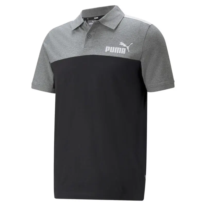 Polo Hombre PUMA Essentials+ Block Jersey Negro 1 Polo Hombre PUMA Essentials+ Block Jersey Negro