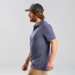 Polo Manga Corta Montaña Y Trekking Viaje Forclaz 500 Hombre Lana Merina Azul -ZAS Ventas polo manga corta montaa y trekking viaje forclaz 500 hombre lana merina azul 4