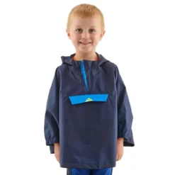 Poncho Impermeable De Montaña Y Trekking Niños 2-6 Años Quechua MH100 Azul