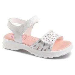 Sandalias De Marcha Deportiva De Piel De Niña PABLOSKY En Blanco