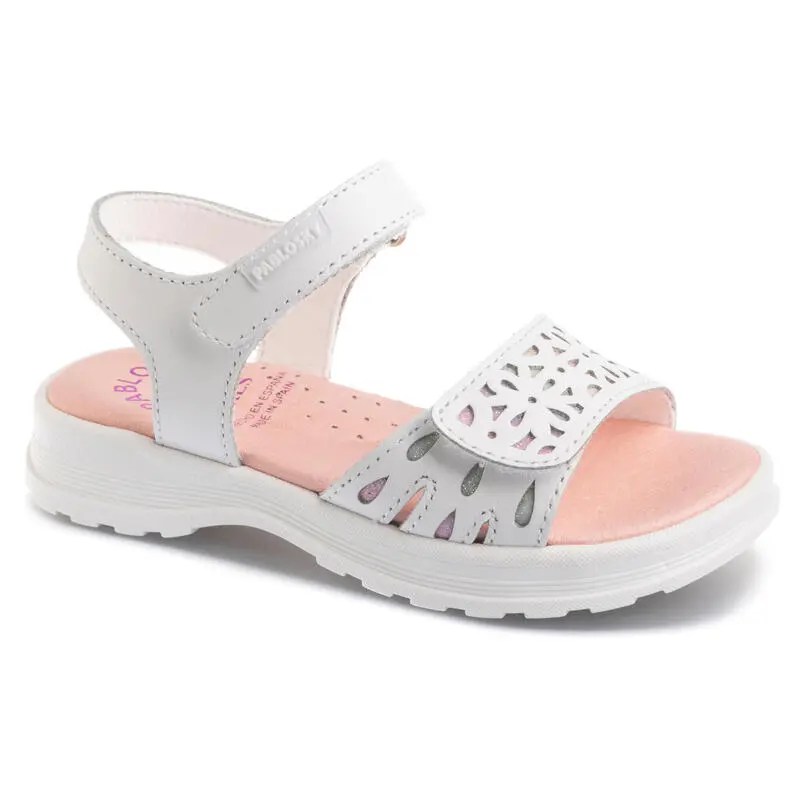 Sandalias De Marcha Deportiva De Piel De Niña PABLOSKY En Blanco 1 Sandalias De Marcha Deportiva De Piel De Niña PABLOSKY En Blanco