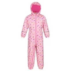 Regatta Traje Impermeable Splat II Impreso Para Niños/Niñas Lila Dulce