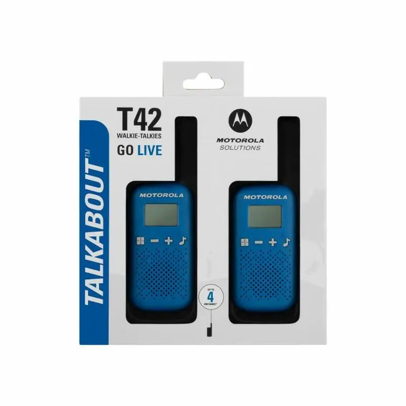 WalkieTalkie Pack 2 Motorola T42 Azul 5 WalkieTalkie Pack 2 Motorola T42 Azul - Imagen 5