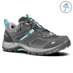 Zapatillas De Montaña Y Trekking Impermeables Mujer Quechua MH100 Gris